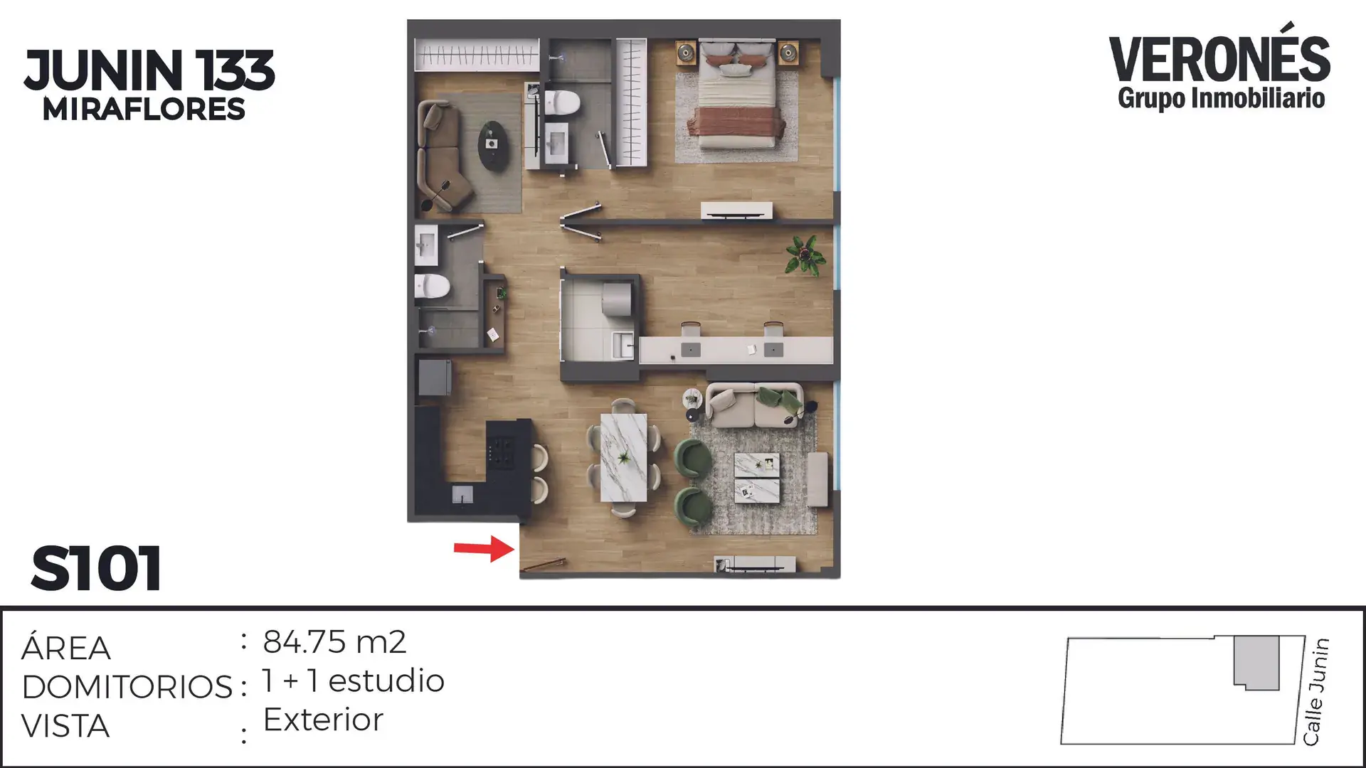 Junin 133 — Plano FLAT S101